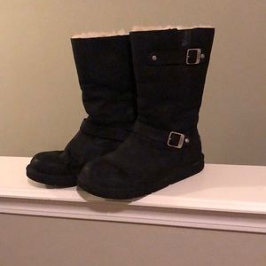 Black Ugg Boots (biker style)